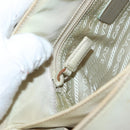 PRADA Hand Bag Nylon Ivory Silver Auth 175398-24