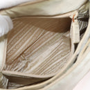 PRADA Hand Bag Nylon Ivory Silver Auth 175398-25
