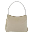 PRADA Hand Bag Nylon Ivory Silver Auth 175398-2