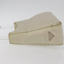 PRADA Hand Bag Nylon Ivory Silver Auth 175398-4