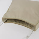 PRADA Hand Bag Nylon Ivory Silver Auth 175398-6