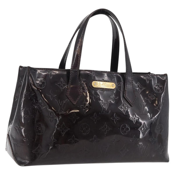 LOUIS VUITTON Monogram Vernis Wilshire PM Hand Bag Amarante M93641 Auth 175410