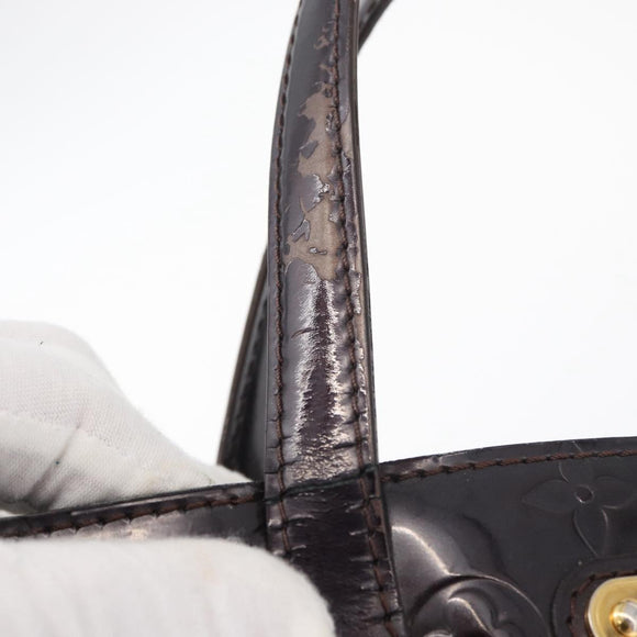 LOUIS VUITTON Monogram Vernis Wilshire PM Hand Bag Amarante M93641 Auth 175410