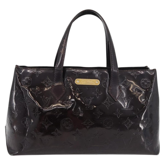 LOUIS VUITTON Monogram Vernis Wilshire PM Hand Bag Amarante M93641 Auth 175410