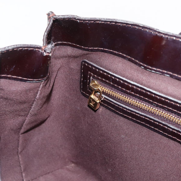 LOUIS VUITTON Monogram Vernis Wilshire PM Handtas Amarante M93641 Auth 175410