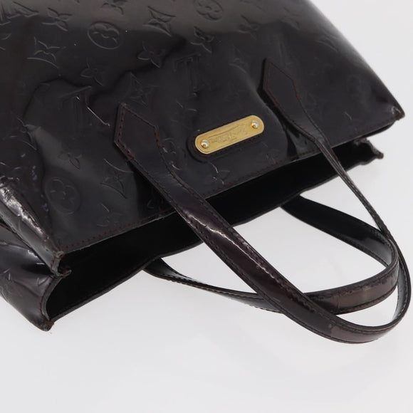 LOUIS VUITTON Monogram Vernis Wilshire PM Hand Bag Amarante M93641 Auth 175410