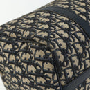 Christian Dior Trotter Canvas Boston Bag Navy Silver Auth 175414-11