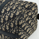 Christian Dior Trotter Canvas Boston Bag Navy Silver Auth 175414-12