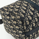 Christian Dior Trotter Canvas Boston Bag Navy Silver Auth 175414-13