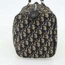 Christian Dior Trotter Canvas Boston Bag Navy Silver Auth 175414-4