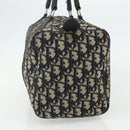 Christian Dior Trotter Canvas Boston Bag Navy Silver Auth 175414-5