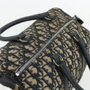 Christian Dior Trotter Canvas Boston Bag Navy Silver Auth 175414-6