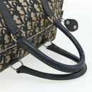 Christian Dior Trotter Canvas Boston Bag Navy Silver Auth 175414-7