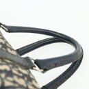 Christian Dior Trotter Canvas Boston Bag Navy Silver Auth 175414-8