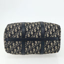 Christian Dior Trotter Canvas Boston Bag Navy Silver Auth 175414-9