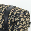 Christian Dior Trotter Canvas Boston Tasche Marineblau Silber Auth 175415-15