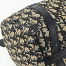 Christian Dior Trotter Canvas Boston Tasche Marineblau Silber Auth 175415-16
