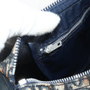 Christian Dior Trotter Canvas Boston Tasche Marineblau Silber Auth 175415-19