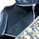 Christian Dior Trotter Canvas Boston Tasche Marineblau Silber Auth 175415-12