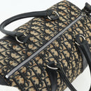 Christian Dior Trotter Canvas Boston Tasche Marineblau Silber Auth 175415-6