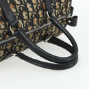 Christian Dior Trotter Canvas Boston Tasche Marineblau Silber Auth 175415-7