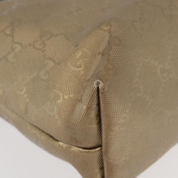 GUCCI GG Implementation Tote Bag PVC Gold 211138 Auth 175419