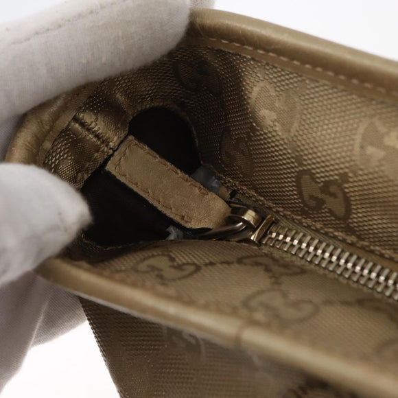GUCCI GG Implementation Tote Bag PVC Gold 211138 Auth 175419