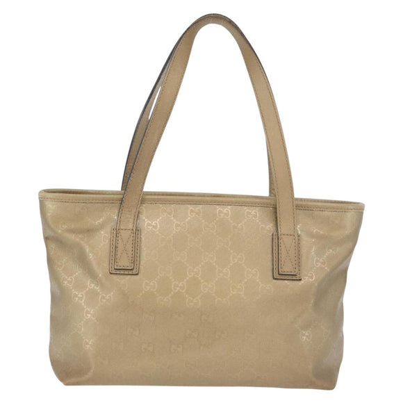 GUCCI GG Implementation Tote Bag PVC Gold 211138 Auth 175419
