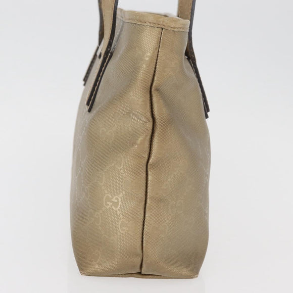 GUCCI GG Implementation Tote Bag PVC Gold 211138 Auth 175419