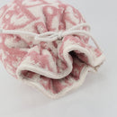 Christian Dior Trotter Canvas Pouch Pile Pink Auth 175423A-5