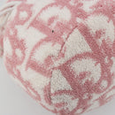 Christian Dior Trotter Canvas Pouch Pile Pink Auth 175423A-14
