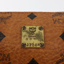 MCM Vicetos Mini Logogram Boston Bag PVC Leather Brown Gold Auth 175424-12