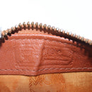 MCM Vicetos Mini Logogram Boston Bag PVC Leather Brown Gold Auth 175424-17