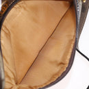GUCCI GG Supreme Web Sherry Line Shoulder Bag PVC Beige Gold Auth 175436-20