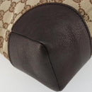 GUCCI GG Canvas Shoulder Bag Beige Silver 114273 Auth 175439-14