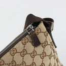 GUCCI GG Canvas Shoulder Bag Beige Silver 114273 Auth 175439-10