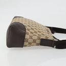 GUCCI GG Canvas Shoulder Bag Beige Silver 114273 Auth 175439-3