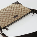 GUCCI GG Canvas Shoulder Bag Beige Silver 114273 Auth 175439-6