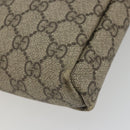 GUCCI GG Supreme Shoulder Bag PVC Beige Gold Auth 175441-15