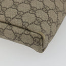 GUCCI GG Supreme Shoulder Bag PVC Beige Gold Auth 175441-16