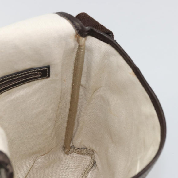 GUCCI GG Supreme Shoulder Bag PVC Beige Gold Auth 175441