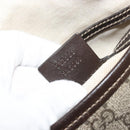 GUCCI GG Supreme Shoulder Bag PVC Beige Gold Auth 175441-12
