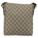 GUCCI GG Supreme Shoulder Bag PVC Beige Gold Auth 175441-2