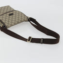 GUCCI GG Supreme Shoulder Bag PVC Beige Gold Auth 175441-7