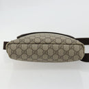 GUCCI GG Supreme Shoulder Bag PVC Beige Gold Auth 175441-5