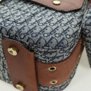 Christian Dior Trotter Canvas Street chic Shoulder Bag Gold Navy Auth 175442SAV-15