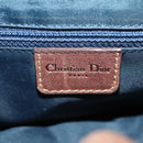 Christian Dior Trotter Canvas Street chic Shoulder Bag Gold Navy Auth 175442SAV-24