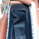 Christian Dior Trotter Canvas Street chic Shoulder Bag Gold Navy Auth 175442SAV-26