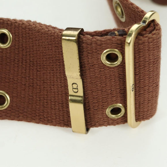 Christian Dior Trotter Canvas Street chic Shoulder Bag Gold Navy Auth 175442SAV