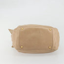 Miu Miu Hand Bag Leather Beige Gold Auth 175444A-5